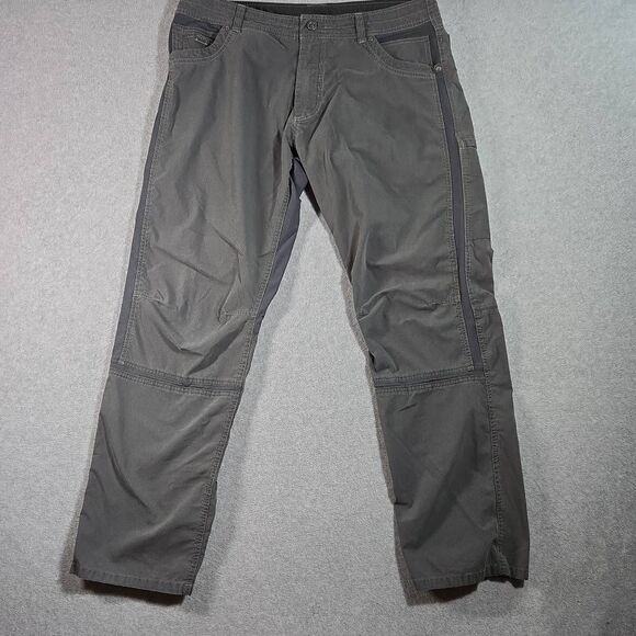 Kuhl Men’s Dark Gray Radikl Lightweight Durable Pants Size 38x32 * DAMAGED - Picture 1 of 14
